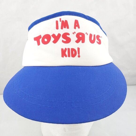 toys 'r' us Other - Vintage 80s I'm A Toys "R" Us Kid Geoffrey Giraffe 90s Blue Visor Hat Apparel OS